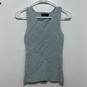 Women's Light Blue Ribbed Tank Top